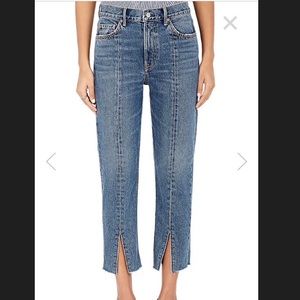 NWT GRLFRND Cheryl Crop Split Hem Jeans
